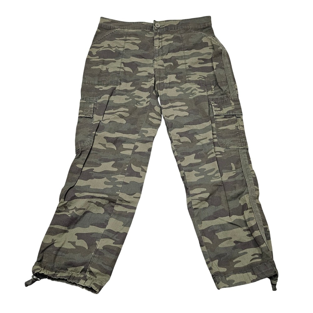 Social Standard Sanctuary Cargo Pants Womens Large Green Camo Utility Edgy Urban